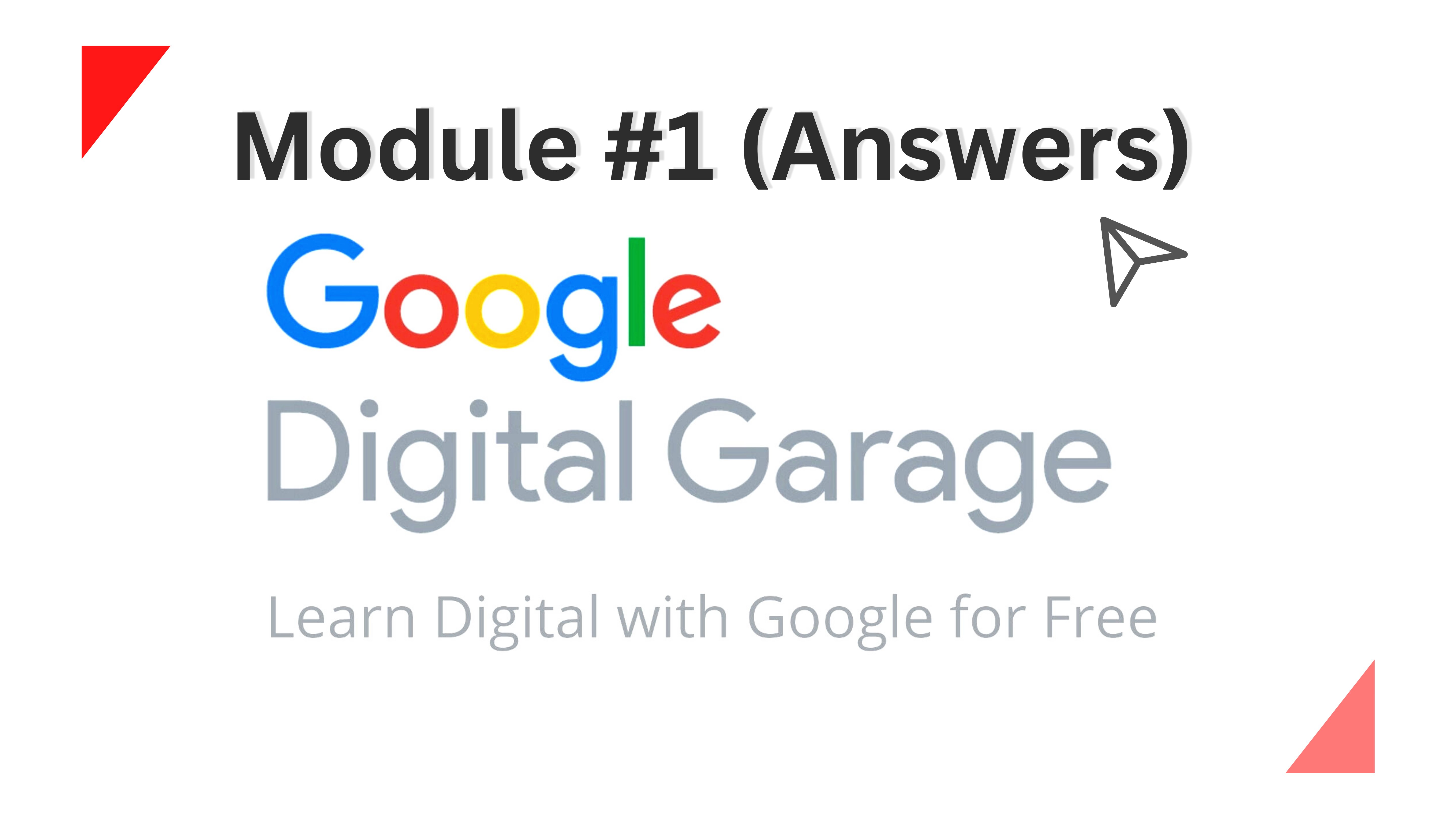Google Digital Garage Module 01 The Online Opportunity IT Exam Answers