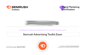 SEMrush Advertising Toolkit Certification Exam Answers