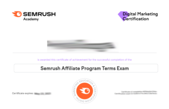SEMrush Affiliate Program Terms Certification Exam Answers