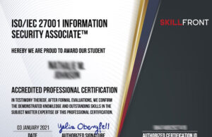 Information Security Associate Exam Answers – SkillFront Exam Answers