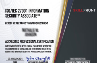 Information Security Associate Exam Answers – SkillFront Exam Answers