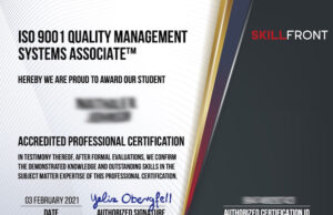 ISO 9001 Quality Management Systems Associate™ Skillfront Certification Exam Answers | Free SkillFront Program