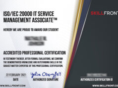 ISO/IEC 20000 IT Service Management Associate™ SkillFront Certification Exam Answers
