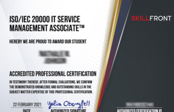 ISO/IEC 20000 IT Service Management Associate™ SkillFront Certification Exam Answers