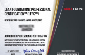 Lean Foundations Professional Certification™ (LFPC™) SkillFront Exam Answers