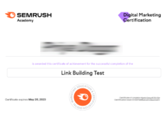 Semrush Link Building Exam Answers