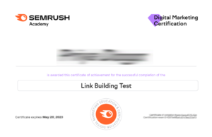 Semrush Link Building Exam Answers