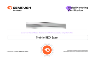 Semrush Mobile SEO Certification Exam Answers