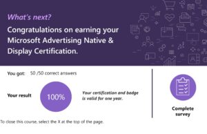 Microsoft Native & Display Advertising Certification Exam Link & Answers