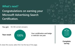 Microsoft Search Advertising Certification Exam Link & Answers