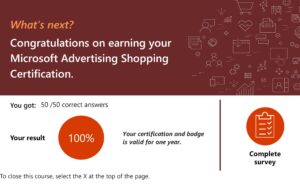 Microsoft Shopping Advertising Certification Exam Link & Answers