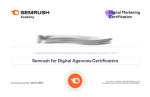 Semrush for Digital Agencies Exam Answer